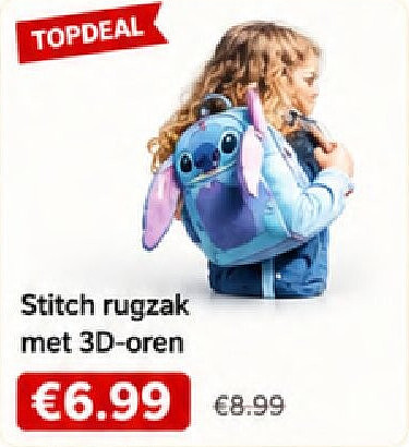 Stitch rugzak met 3D-oren