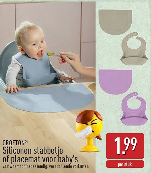 Siliconen slabbetje of placemat voor baby's