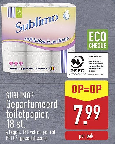 Geparfumeerd toiletpapier, 18st.