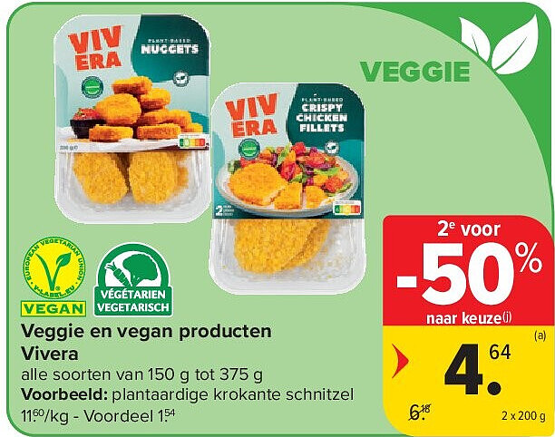 Veggie en vegan producten Vivera