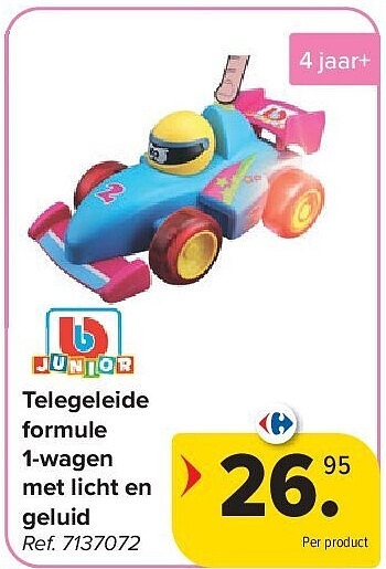 Telegeleide formule 1-wagen met licht en geluid