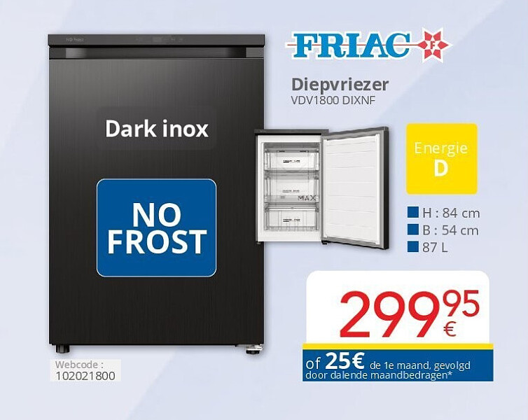 Friac Diepvriezer VDV1800 DIXNF