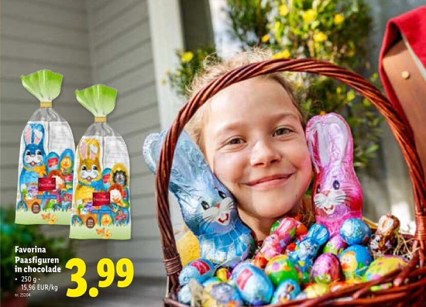 Paasfiguren in chocolade