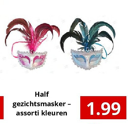 Half gezichtsmasker – assorti kleuren