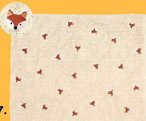 Vloerkleed Fox Naturel 100x130 cm