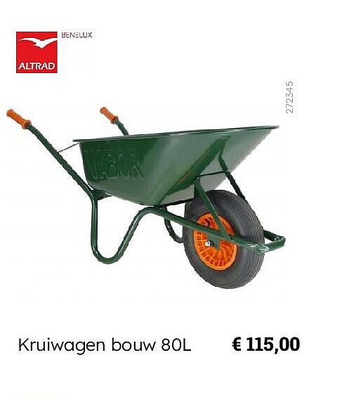 Kruiwagen bouw 80L