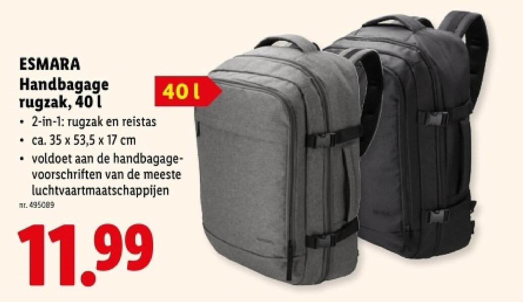 Handbagage rugzak, 401