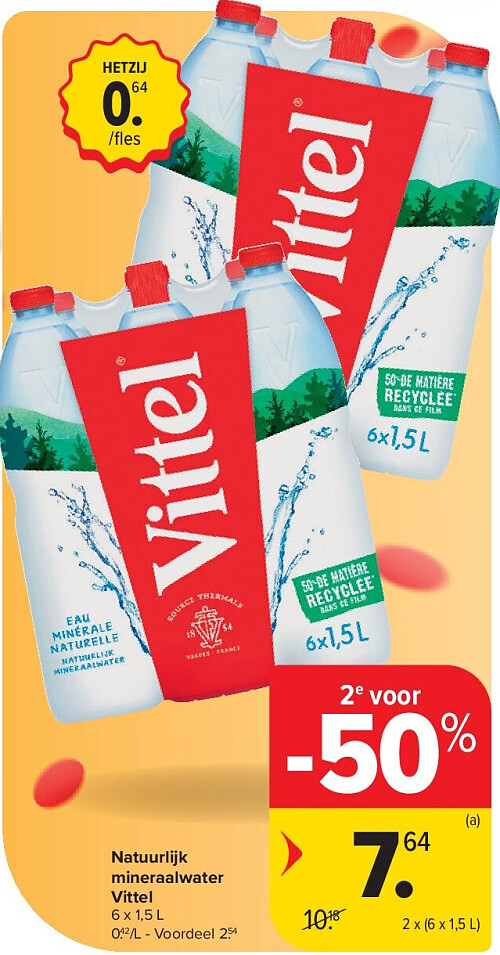 Natuurlijk mineraalwater Vittel