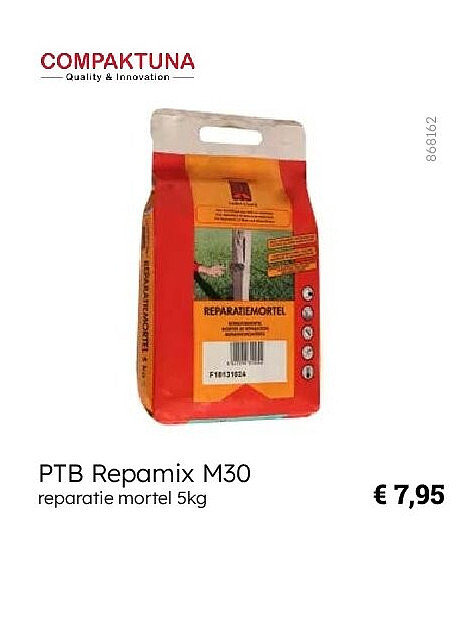 PTB Repamix M30 reparatie mortel 5kg