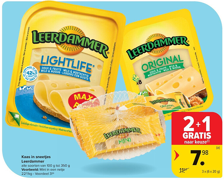 Kaas in sneetjes Leerdammer