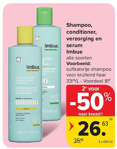 Shampoo, conditioner, verzorging en serum Imbue