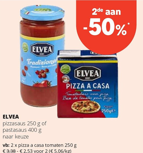 ELVEA pizzasaus 250 g
