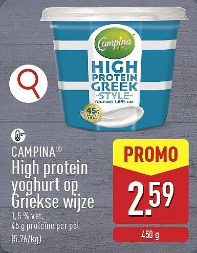 High protein yoghurt op Griekse wijze