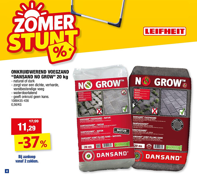 ONKRUIDWEREND VOEGZAND “DANSAND NO GROW” 20 kg