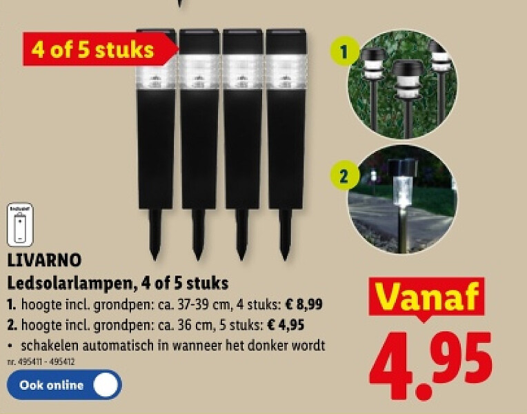 Ledsolarlampen, 4 of 5 stuks