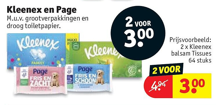 Kleenex en Page