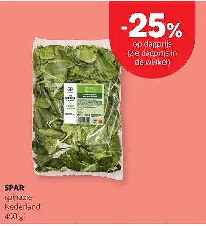 SPAR spinazie Nederland 450 g