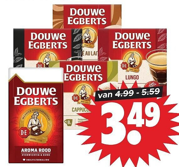 Douwe Egberts koffiecups of Aroma rood snelfilter