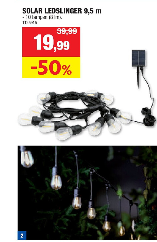 SOLAR LEDSLINGER 9,5 m