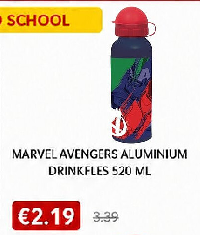 MARVEL AVENGERS ALUMINIUM DRINKFLES 520 ML