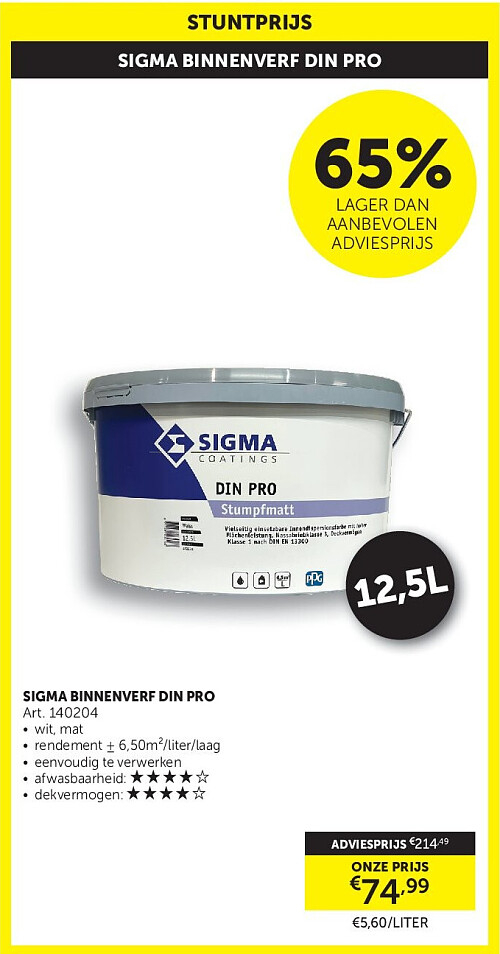 SIGMA BINNENVERF DIN PRO