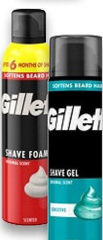 Gillette Rasierschaum oder -gel