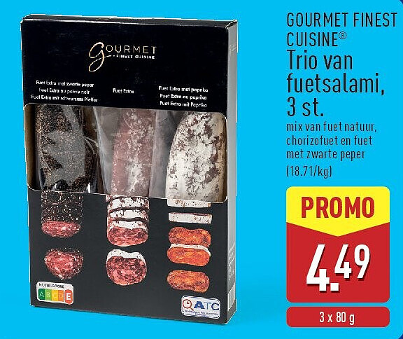 Trio van fuetsalami, 3st.
