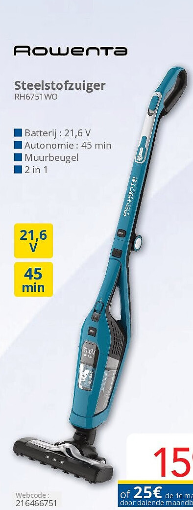 Steelstofzuiger RH6751WO