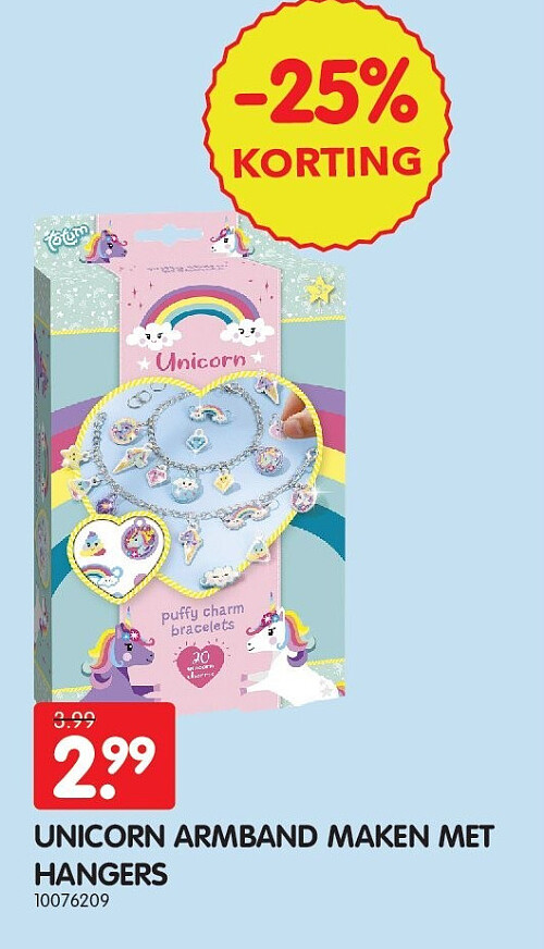 UNICORN ARMBAND MAKEN MET HANGERS