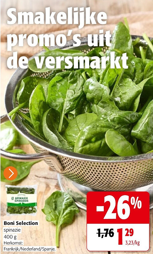 Boni Selection spinazie 400 g