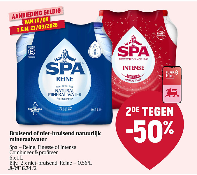 Bruisend of niet-bruisend natuurlijk mineraalwater