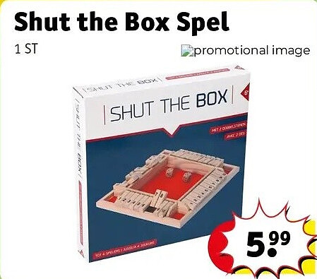 Shut the Box Spel
