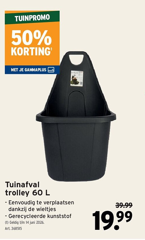 Tuinafval trolley 60 L