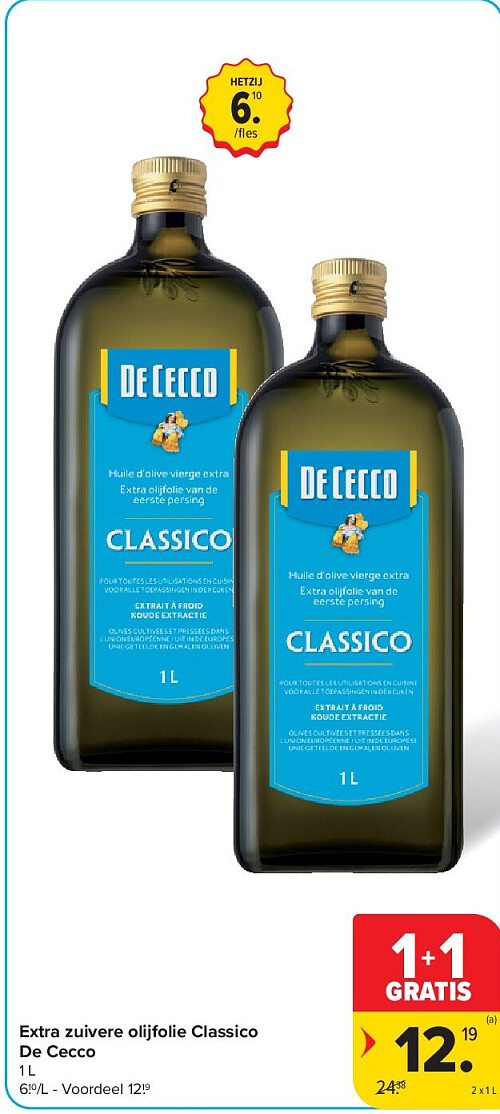 Extra zuivere olijfolie Classico De Cecco