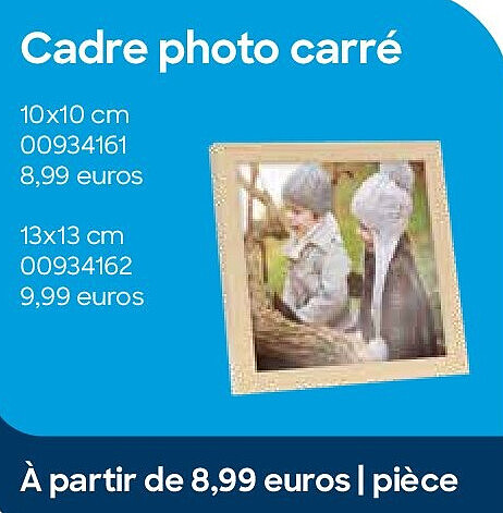 Cadre photo carré 10x10 cm
