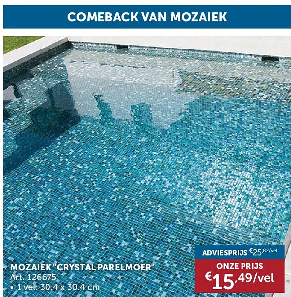 MOZAIEK "CRYSTAL PARELMOER"