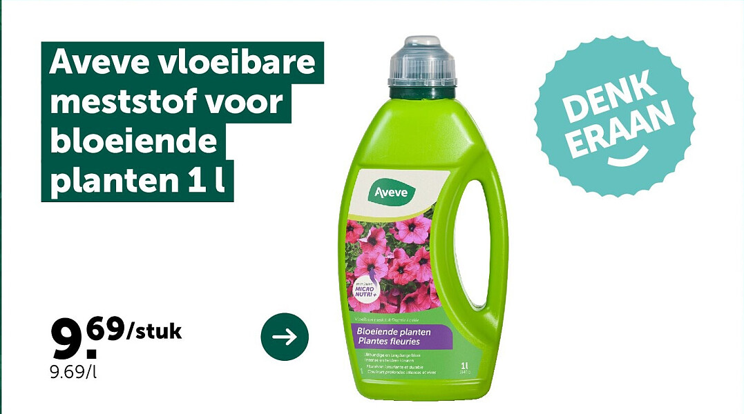 Aveve vloeibare meststof voor bloeiende planten 1 l