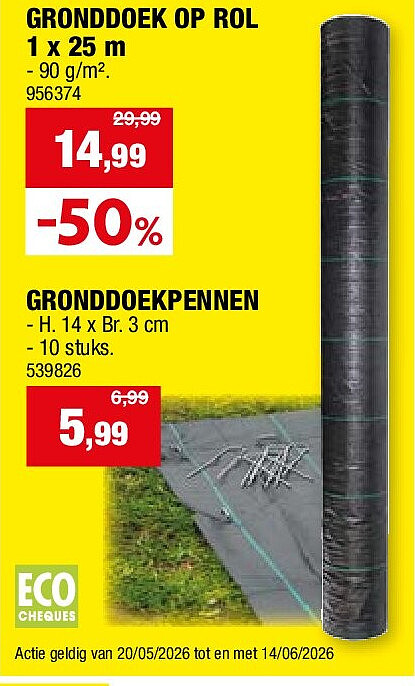 GRONDDOEK OP ROL 1 x 25 m