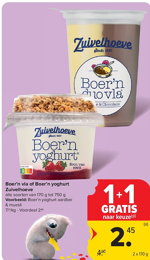 Boer’n vla of Boer’n yoghurt Zuivelhoeve
