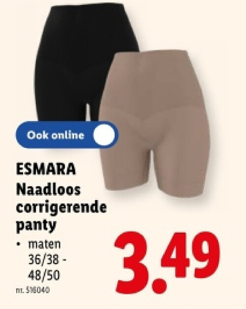 Naadloos corrigerende panty