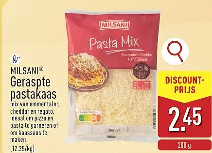 Geraspte pastakaas