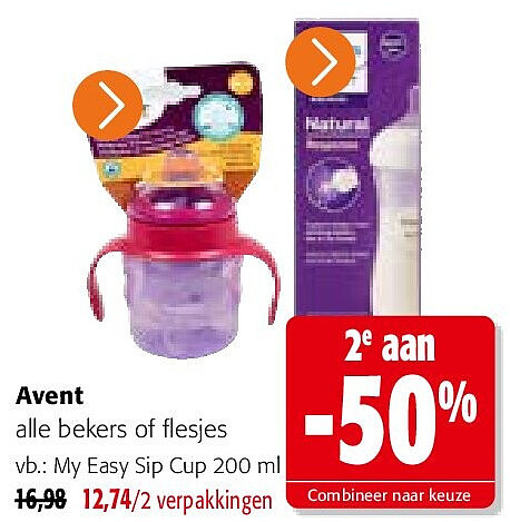 Avent alle bekers of flesjes