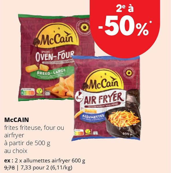 McCAIN frites friteuse, four