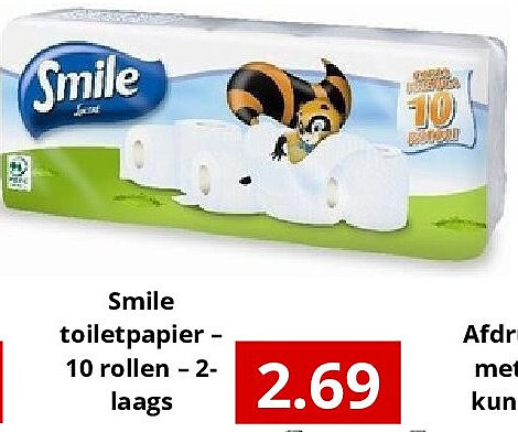 Smile toiletpapier – 10 rollen – 2- laags