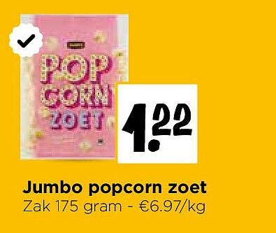 Jumbo popcorn zoet