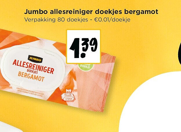 Jumbo allesreiniger doekjes bergamot