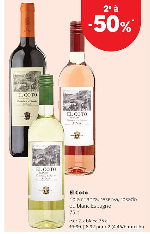 El Coto blanc 75 cl