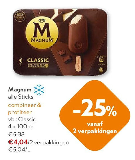 Magnum Classic 4 x 100 ml