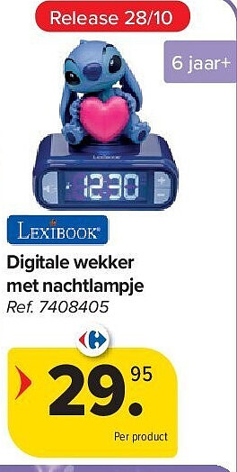 Digitale wekker met nachtlampje