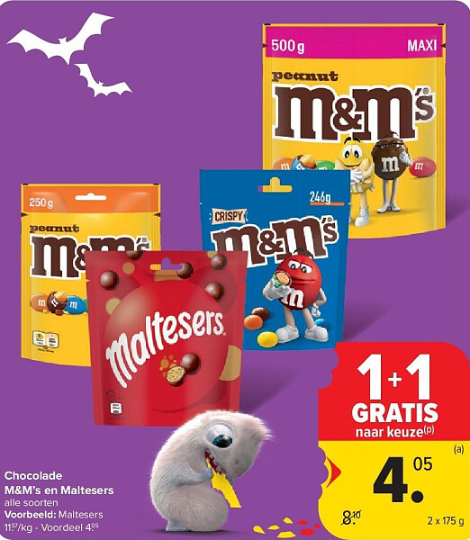Chocolade M&M’s en Maltesers